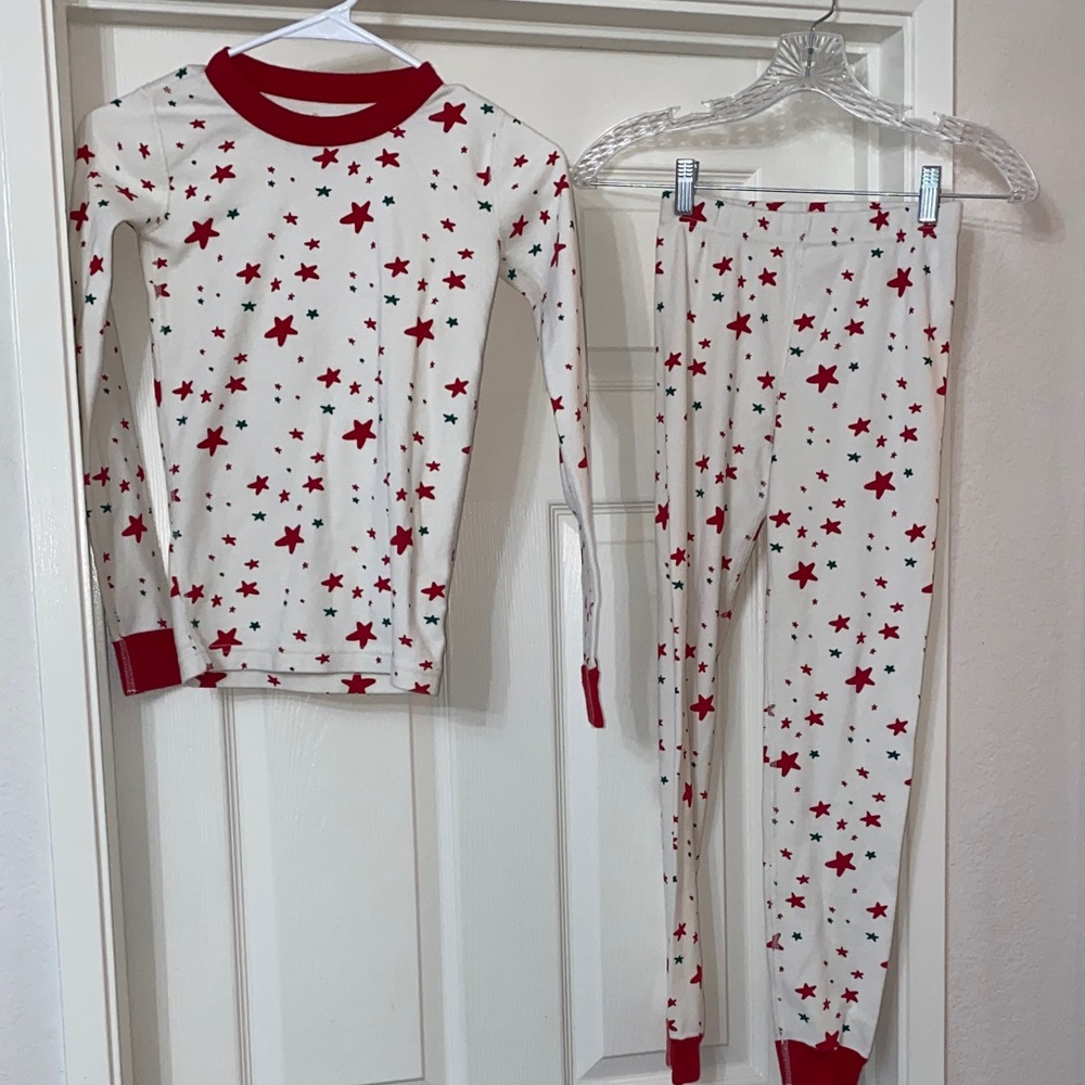 Moon & Back by Hanna Andersson Cozy Christmas Holiday Starry Pajama Set- size 10 - Picture 2 of 5
